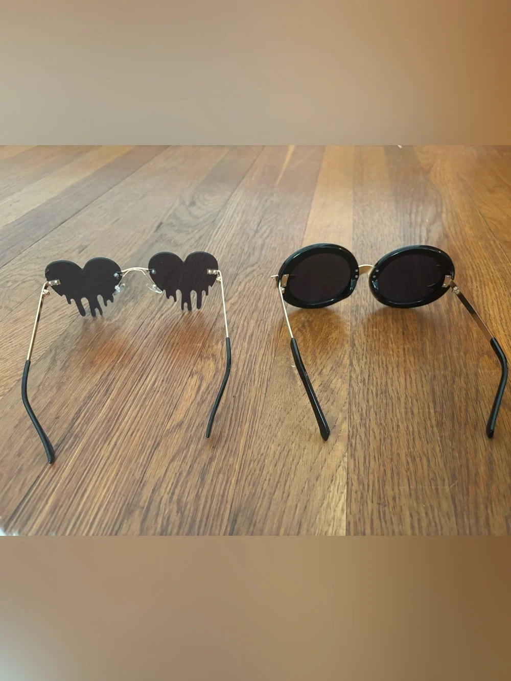 Fun Novelty Sunglasses - Dripping Heart & Astrology